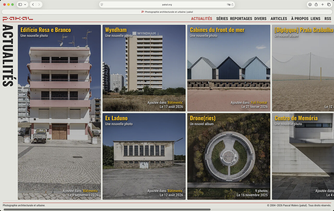 Capture d'écran datant de septembre 2026 du site pakal.org par Pascal Walers.